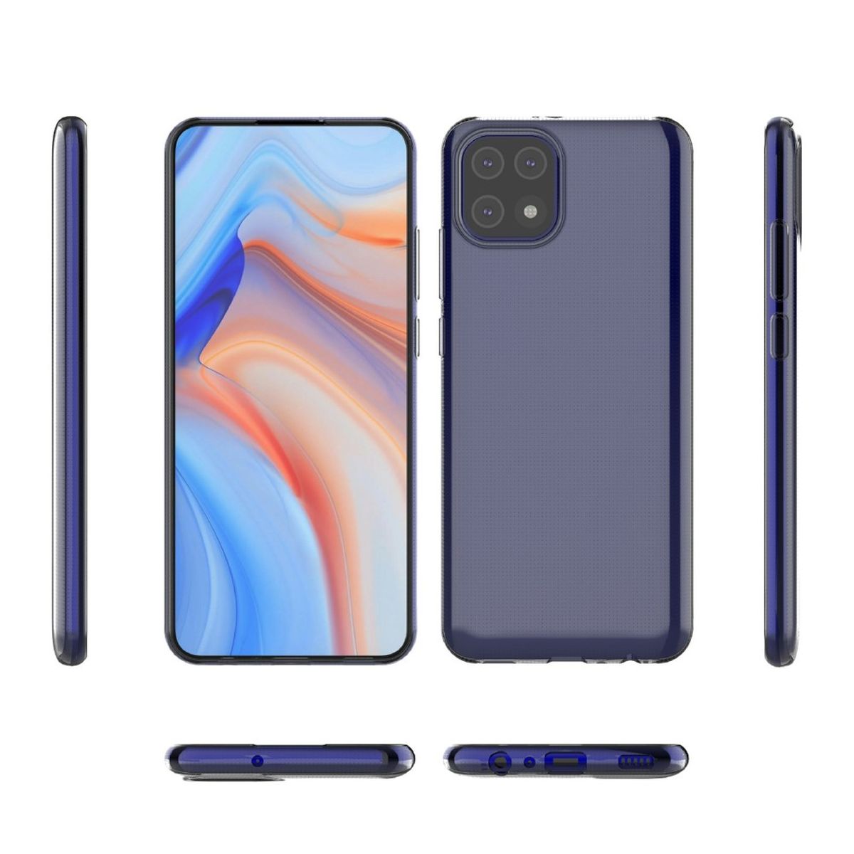 Hülle für Samsung Galaxy A03 Handyhülle Silikon Cover Case Bumper klar