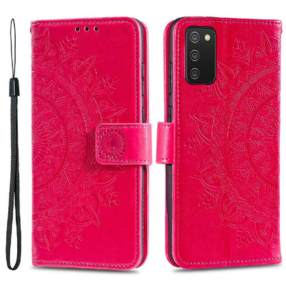 Hülle für Samsung Galaxy A03s Handy Tasche Flip Case Cover Etui Mandala Pink