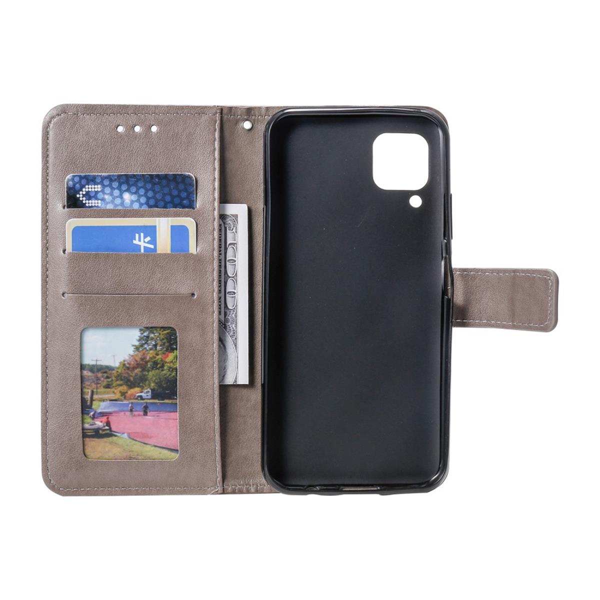 Hülle für Samsung Galaxy A12/M12 Handyhülle Flip Case Cover Tasche Mandala Grau