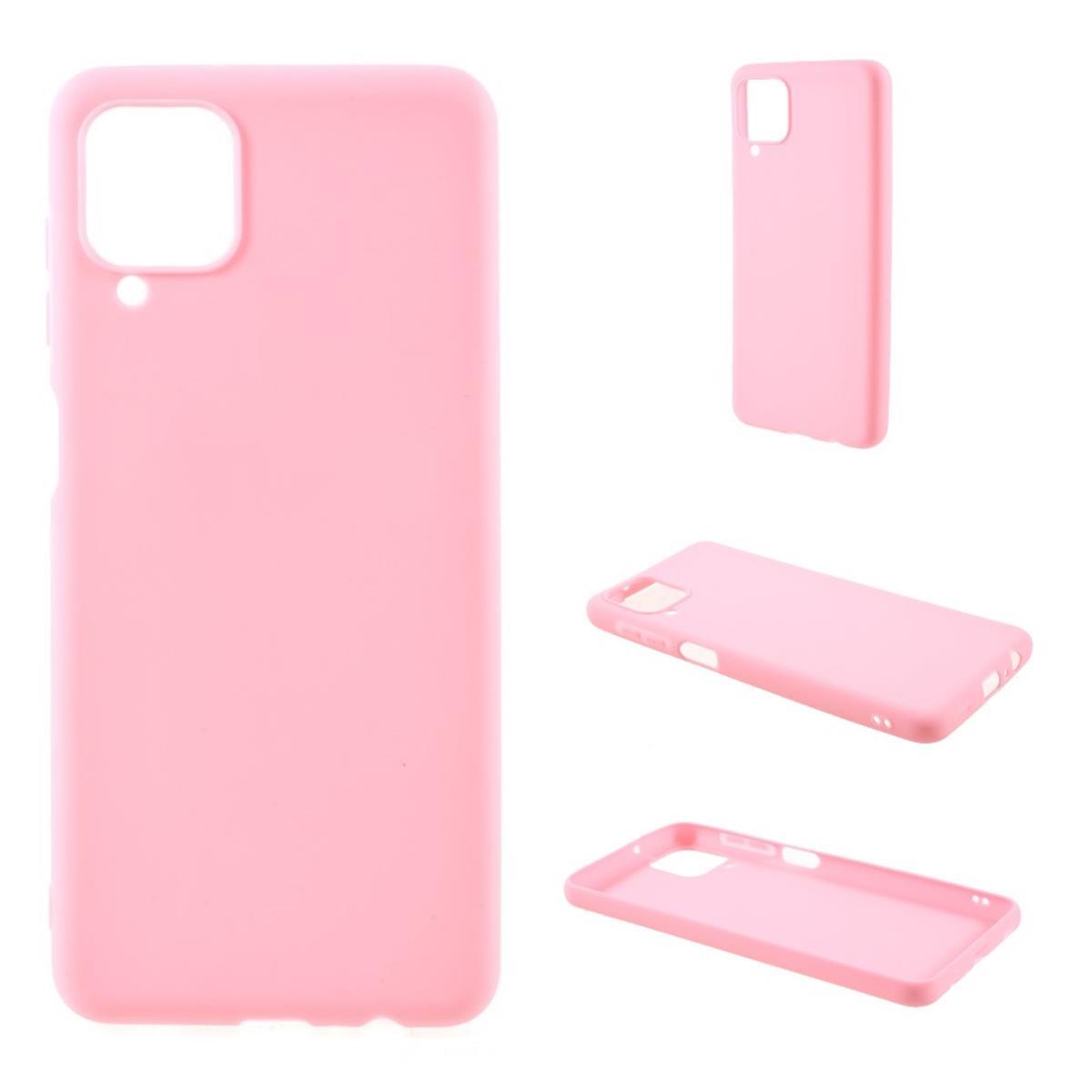 Hülle für Samsung Galaxy A12/M12 Handyhülle Silikon Case Cover Bumper Matt Rosa