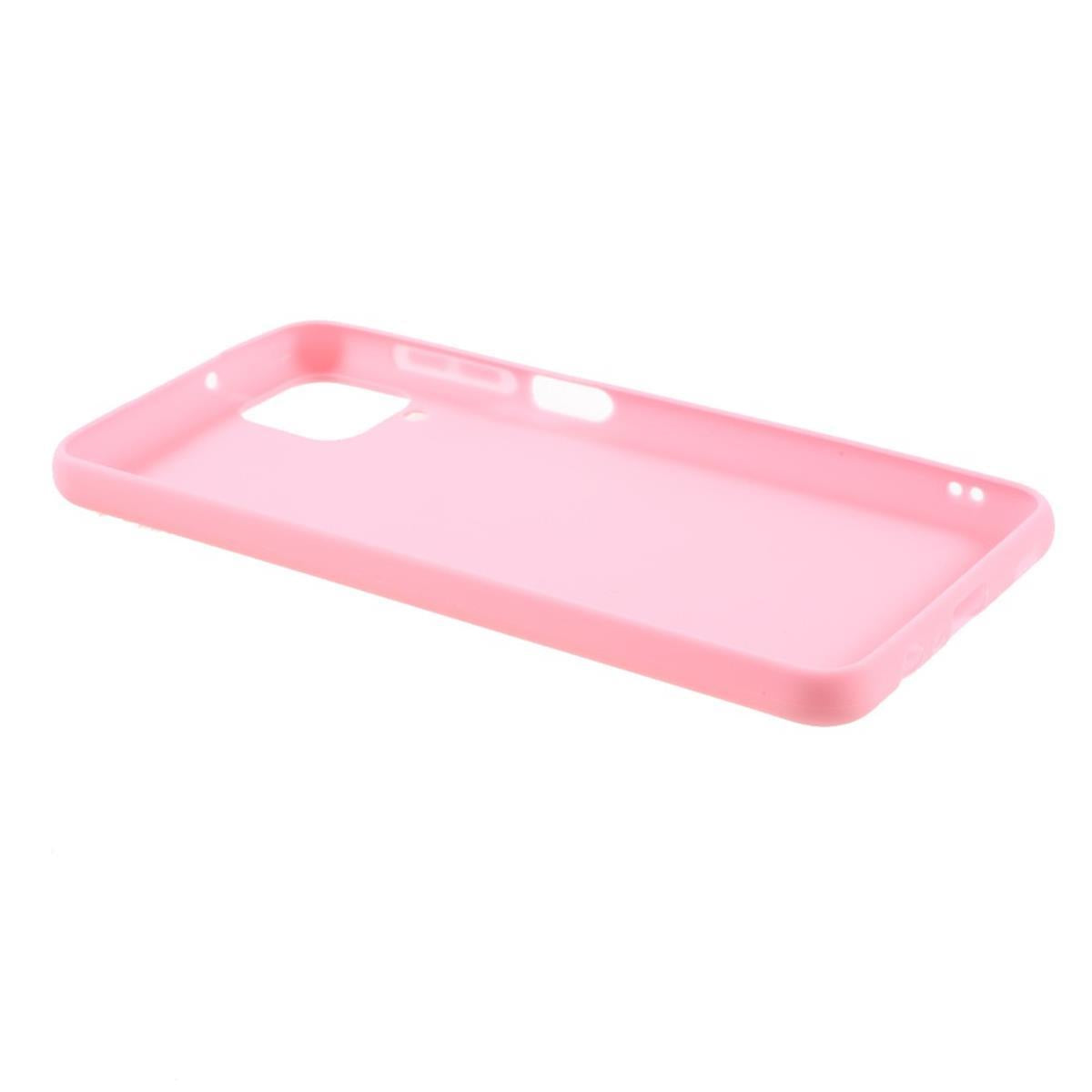 Hülle für Samsung Galaxy A12/M12 Handyhülle Silikon Case Cover Bumper Matt Rosa