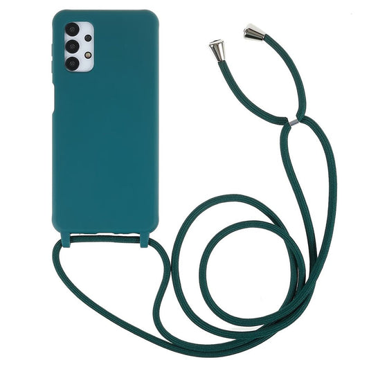 Hülle für Samsung Galaxy A13 4/5G/A04s Handy Silikon Handykette Cover Dunkelgrün