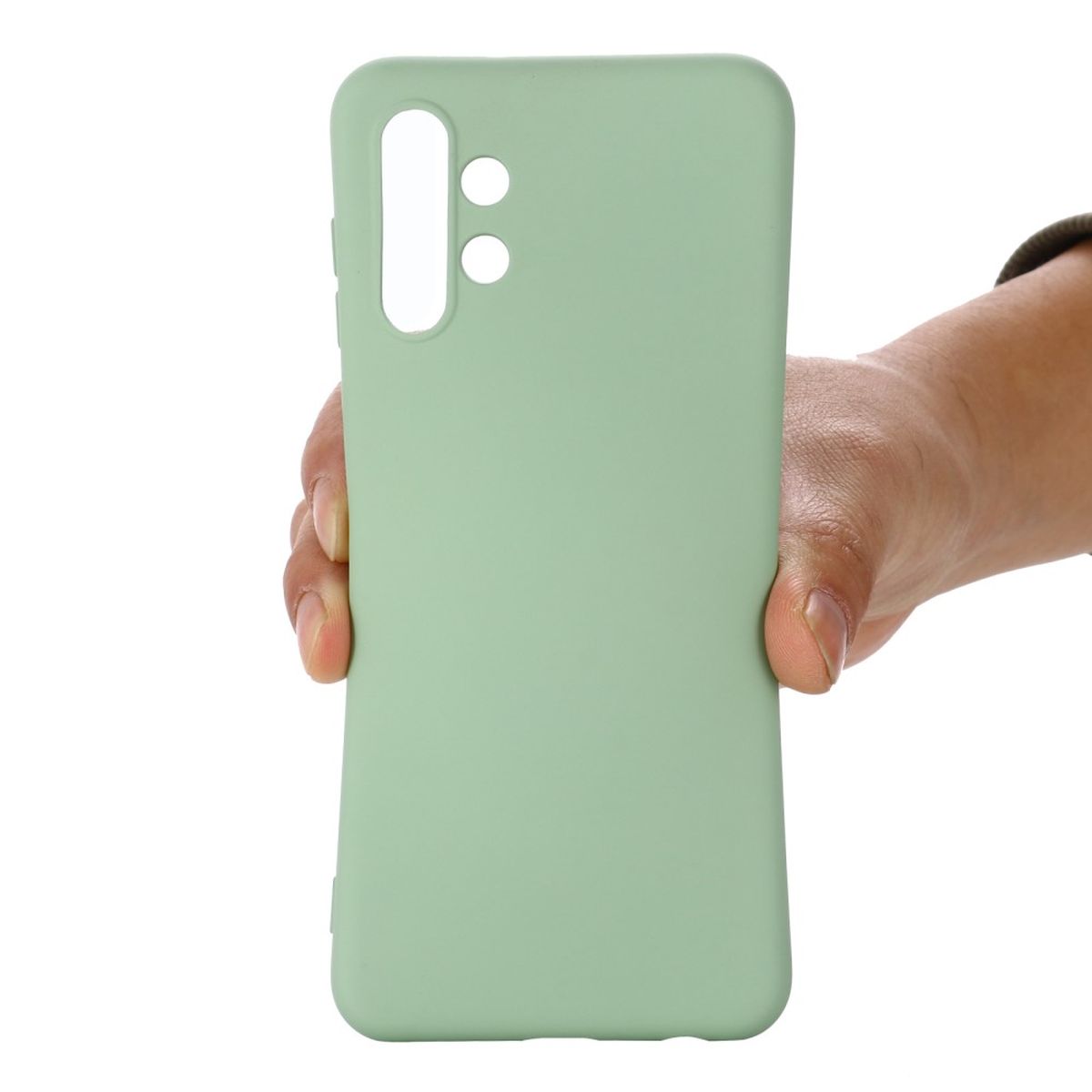Hülle für Samsung Galaxy A13 4G Handyhülle Silikon Case Cover Bumper Matt Grün