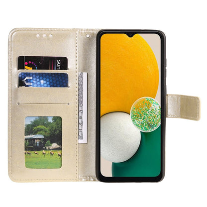 Hülle für Samsung Galaxy A13 5G/A04s Handyhülle Flip Case Tasche Mandala Gold