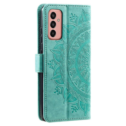 Hülle für Samsung Galaxy A14 4G/5G Handyhülle Flip Case Cover Etui Mandala Grün