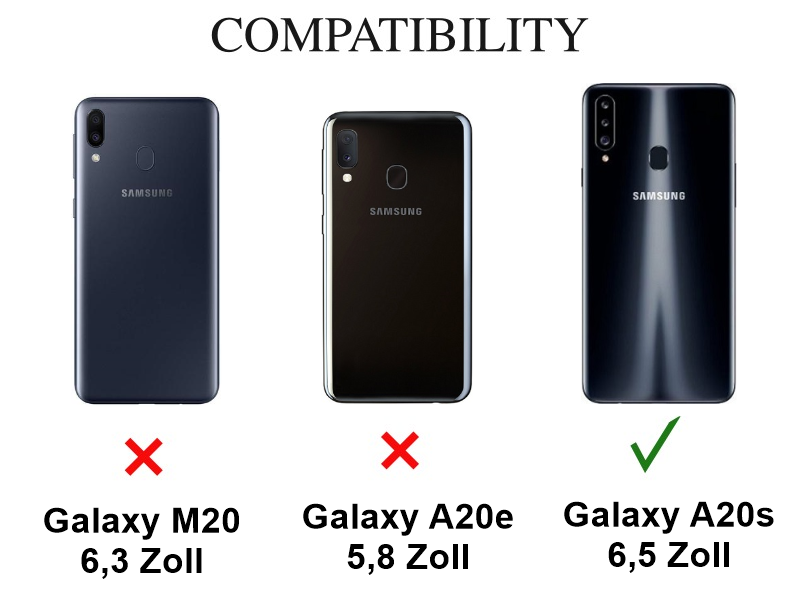 Hülle für Samsung Galaxy A20s Handyhülle Silikon Cover Case Tasche Transparent