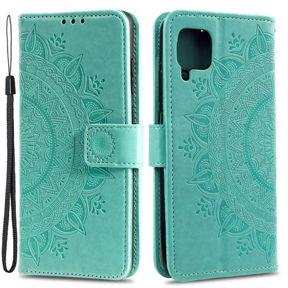 Hülle für Samsung Galaxy A22 4G Handyhülle Flip Case Cover Tasche Mandala Grün