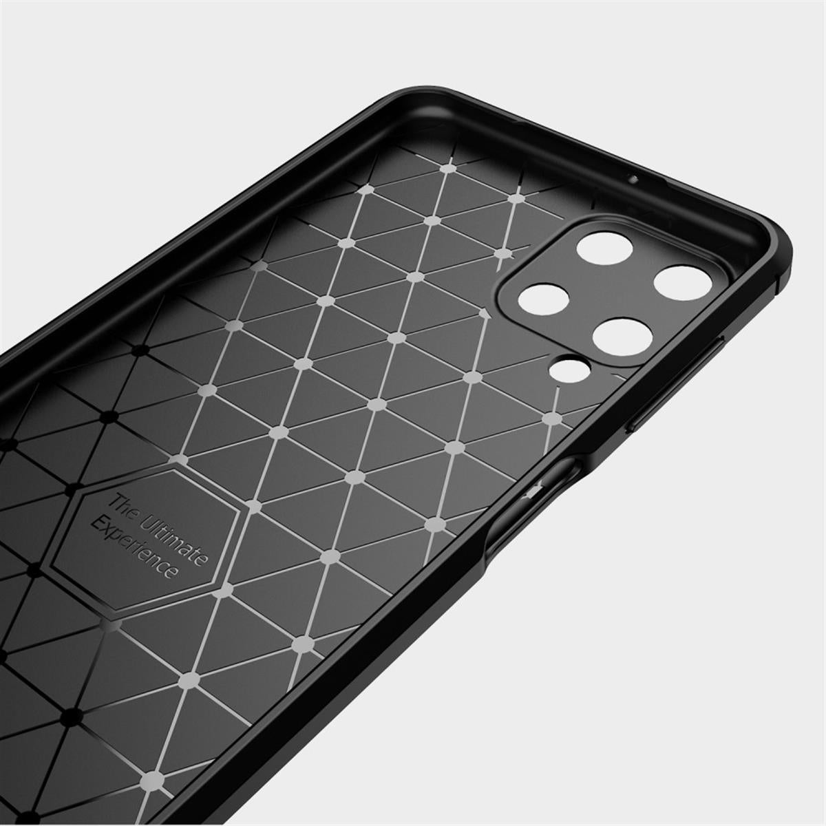 Hülle für Samsung Galaxy A22 4G Handyhülle Silikon Case Handy Cover Carbonfarben