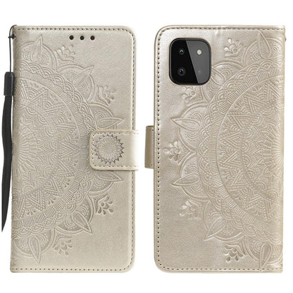 Hülle für Samsung Galaxy A22 5G Handyhülle Flip Case Cover Tasche Mandala Gold