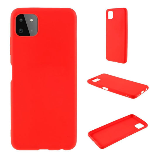 Hülle für Samsung Galaxy A22 5G Handyhülle Silikon Case Cover Bumper Matt Rot