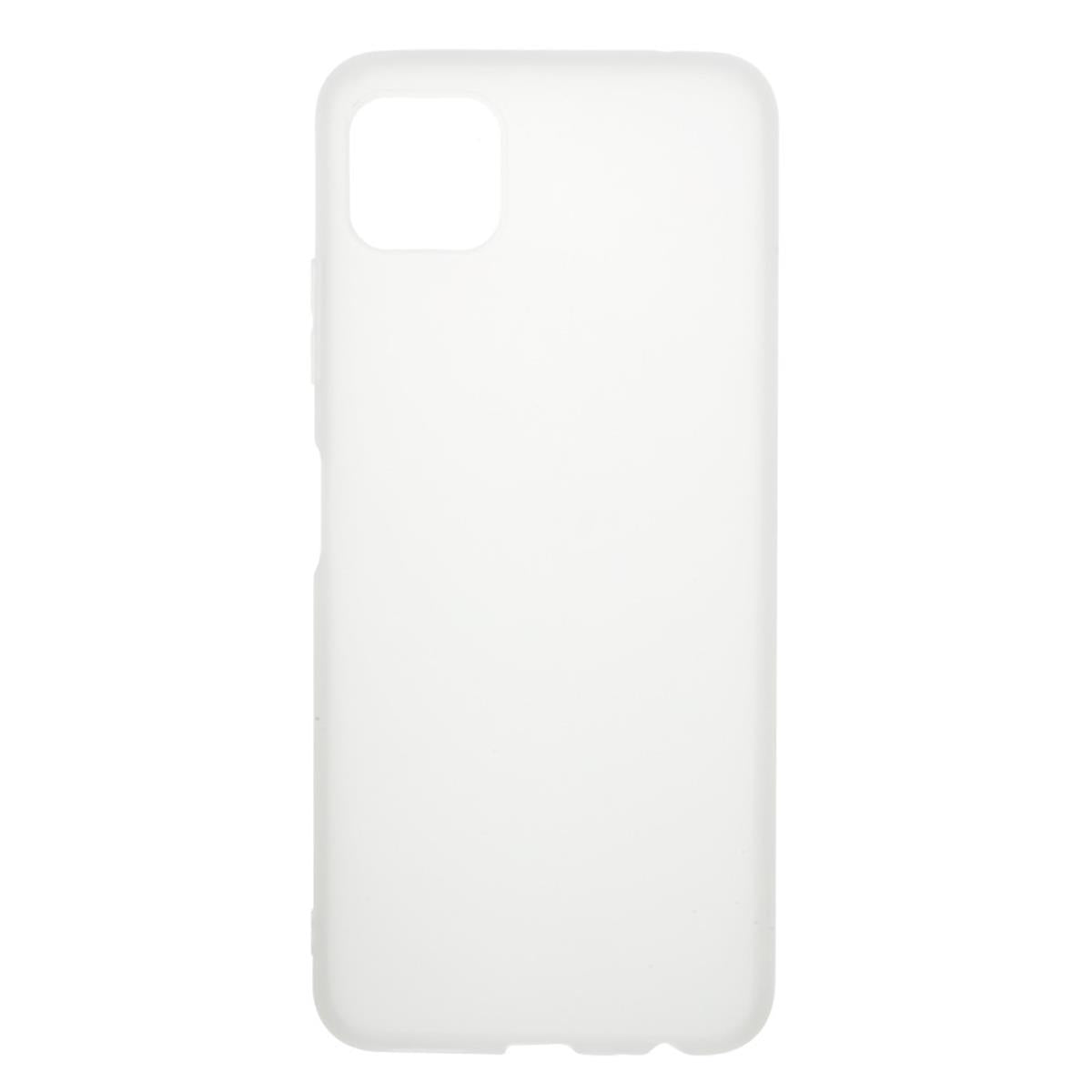 Hülle für Samsung Galaxy A22 5G Handyhülle Silikon Case Cover Bumper Matt Weiß