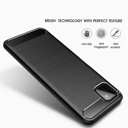 Hülle für Samsung Galaxy A22 5G Handyhülle Silikon Case Handy Cover Carbonfarben