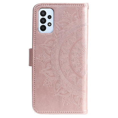 Hülle für Samsung Galaxy A23 Handyhülle Flip Case Cover Etui Mandala Rosegold