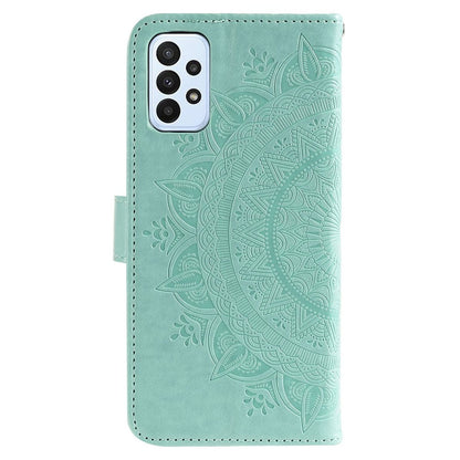 Hülle für Samsung Galaxy A23 Handyhülle Flip Case Cover Schutzhülle Mandala Grün
