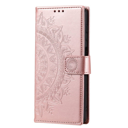 Hülle für Samsung Galaxy A34 5G Handyhülle Flip Case Cover Mandala Rosegold