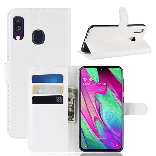 Hülle für Samsung Galaxy A40 Handyhülle Flip Cover Case Bumper Handytasche Weiß - CoverKingz