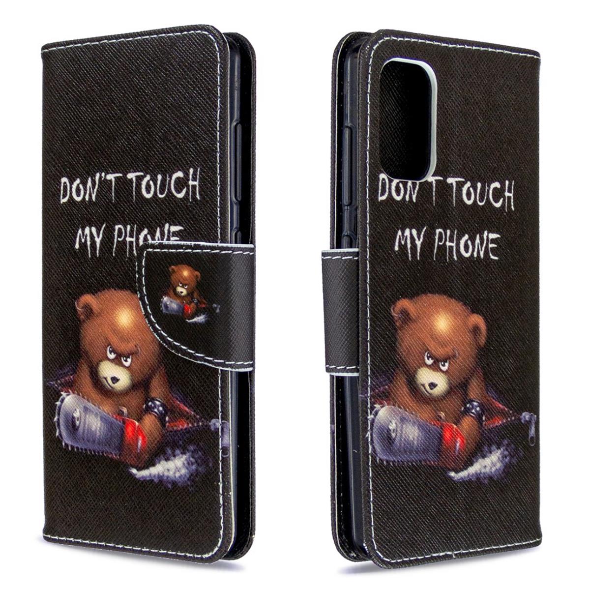 Hülle für Samsung Galaxy A41 Handyhülle Flip Case Cover Schutzhülle Motiv Bär