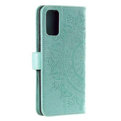Hülle für Samsung Galaxy A41 Handyhülle Flip Case Cover Tasche Mandala Grün