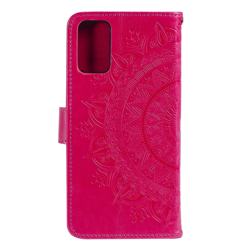 Hülle für Samsung Galaxy A41 Handyhülle Flip Case Cover Tasche Mandala Pink