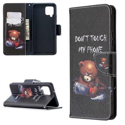Hülle für Samsung Galaxy A42 5G Handyhülle Flip Case Cover Etui Tasche Motiv Bär
