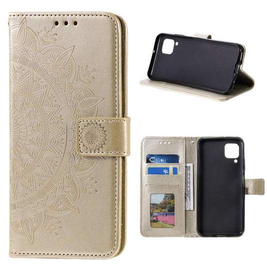 Hülle für Samsung Galaxy A42 5G Handyhülle Flip Case Cover Schutzhülle Mandala Gold