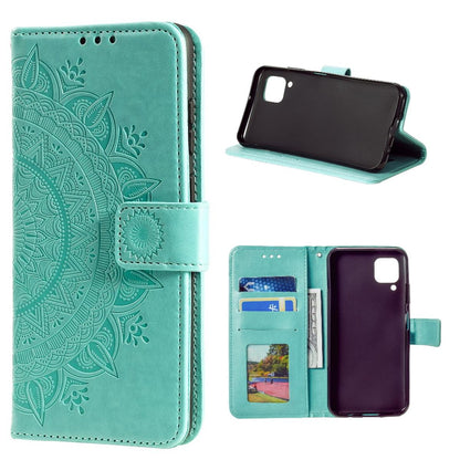Hülle für Samsung Galaxy A42 5G Handyhülle Flip Case Cover Schutzhülle Mandala Grün