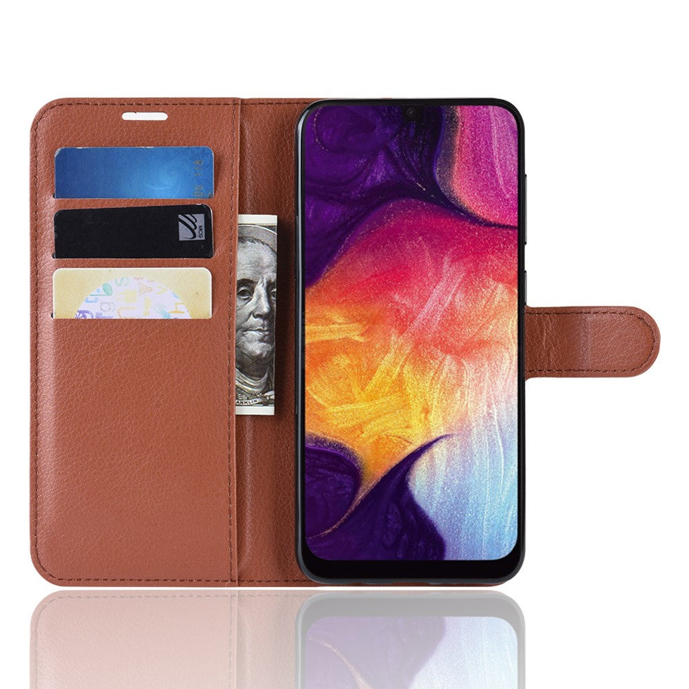 Hülle für Samsung Galaxy A50/A30s Handyhülle Flip Case Cover Handytasche Bumper Braun - CoverKingz