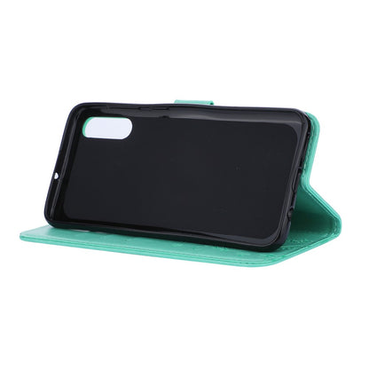 Hülle für Samsung Galaxy A50/A30s Handyhülle Flip Case Cover Schmetterling Grün - CoverKingz