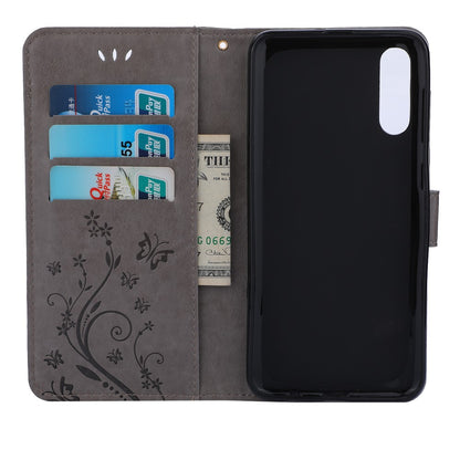 Hülle für Samsung Galaxy A50/A30s Handyhülle Flip Case Handytasche Schmetterling Grau - CoverKingz