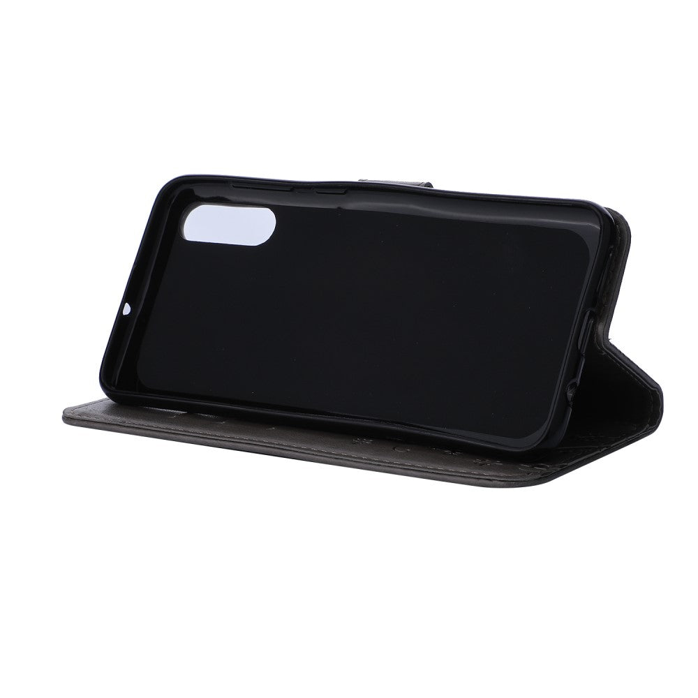 Hülle für Samsung Galaxy A50/A30s Handyhülle Flip Case Handytasche Schmetterling Grau - CoverKingz