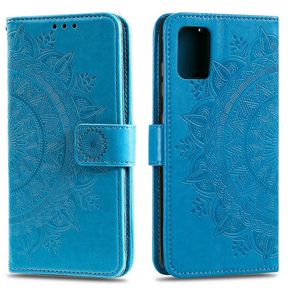 Hülle für Samsung Galaxy A51 Handyhülle Flip Case Schutzhülle Cover Mandala Blau