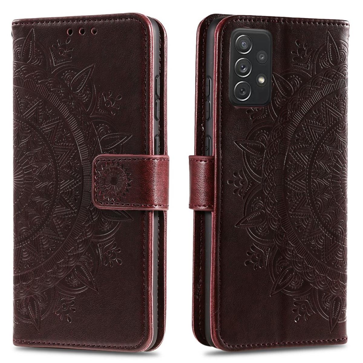 Hülle für Samsung Galaxy A52/A52 5G/A52s 5G Handy Flip Case Cover Mandala Braun