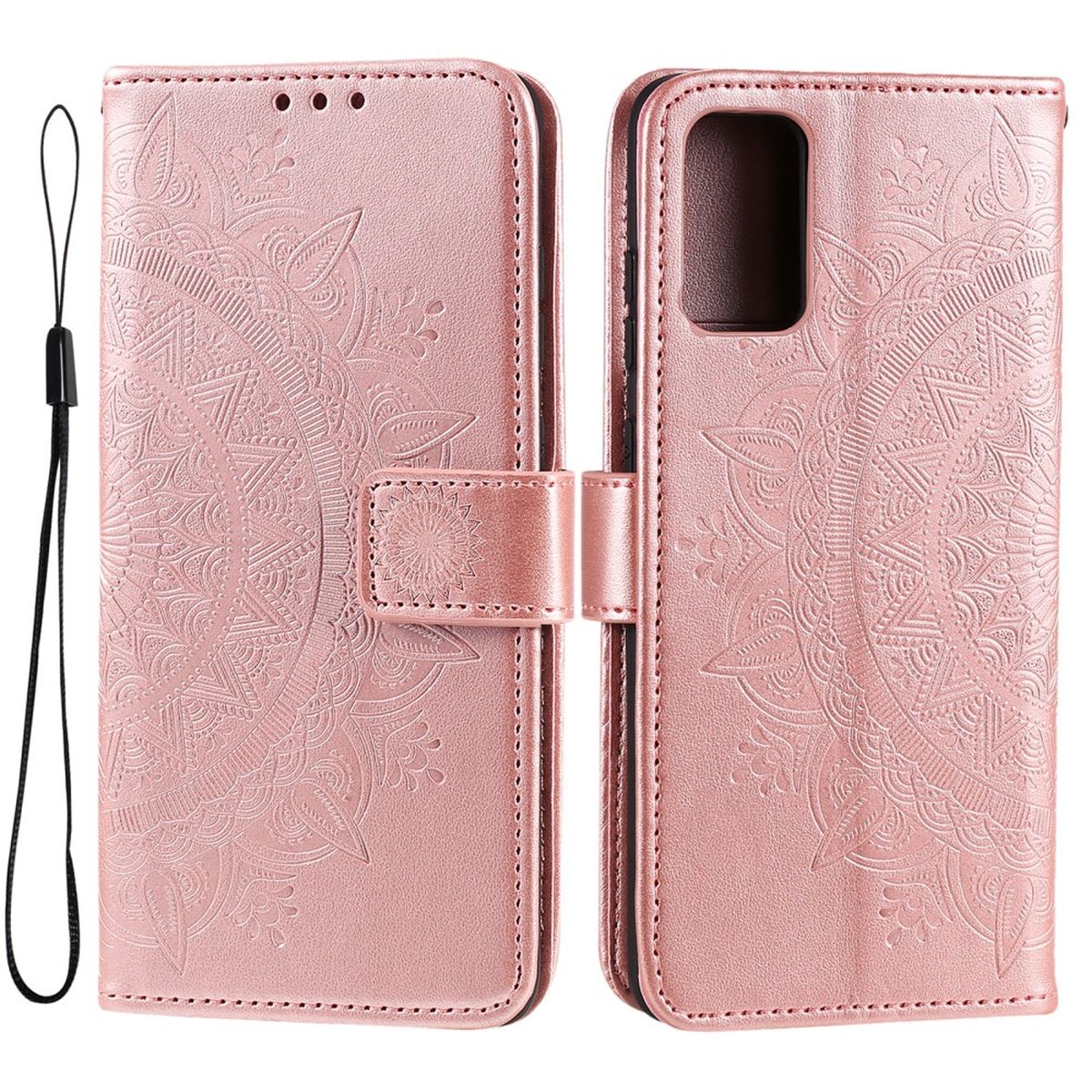 Hülle für Samsung Galaxy A53 5G Handyhülle Flip Case Cover Etui Mandala Rosegold