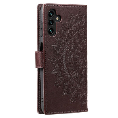 Hülle für Samsung Galaxy A54 5G Handyhülle Flip Case Cover Etui Mandala Braun