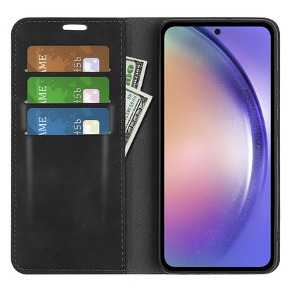 Hülle für Samsung Galaxy A55 5G Handyhülle Flip Case Cover Tasche Etui Schwarz