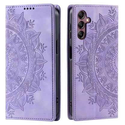 Hülle für Samsung Galaxy A55 5G Handyhülle Flip Case Cover Tasche Mandala Lila