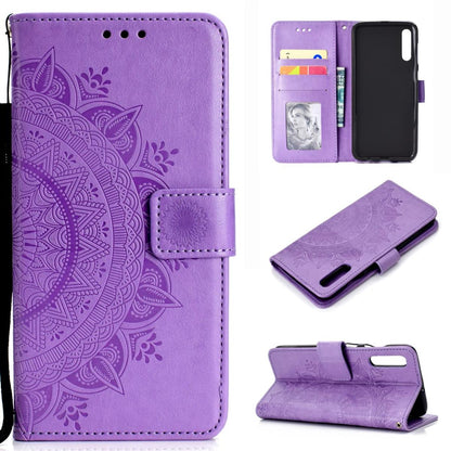 Hülle für Samsung Galaxy A70 Handyhülle Schutz Tasche Case Etui Cover Mandala Lila