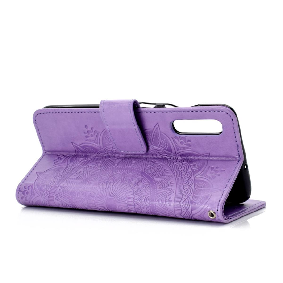 Hülle für Samsung Galaxy A70 Handyhülle Schutz Tasche Case Etui Cover Mandala Lila