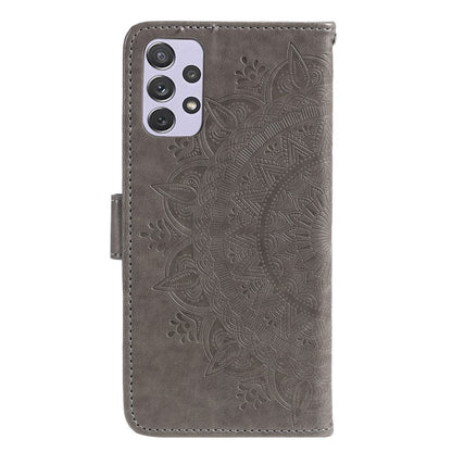 Hülle für Samsung Galaxy A73 5G Handyhülle Flip Case Cover Tasche Mandala Grau