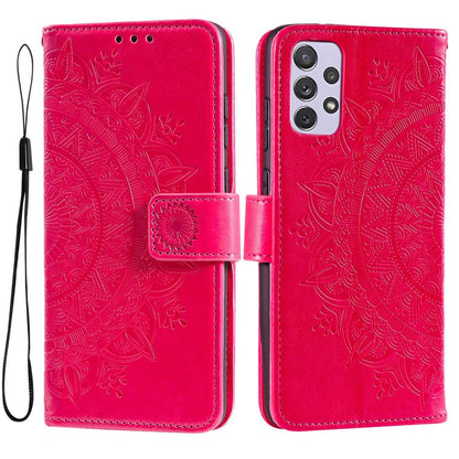 Hülle für Samsung Galaxy A73 5G Handyhülle Flip Case Cover Tasche Mandala Pink