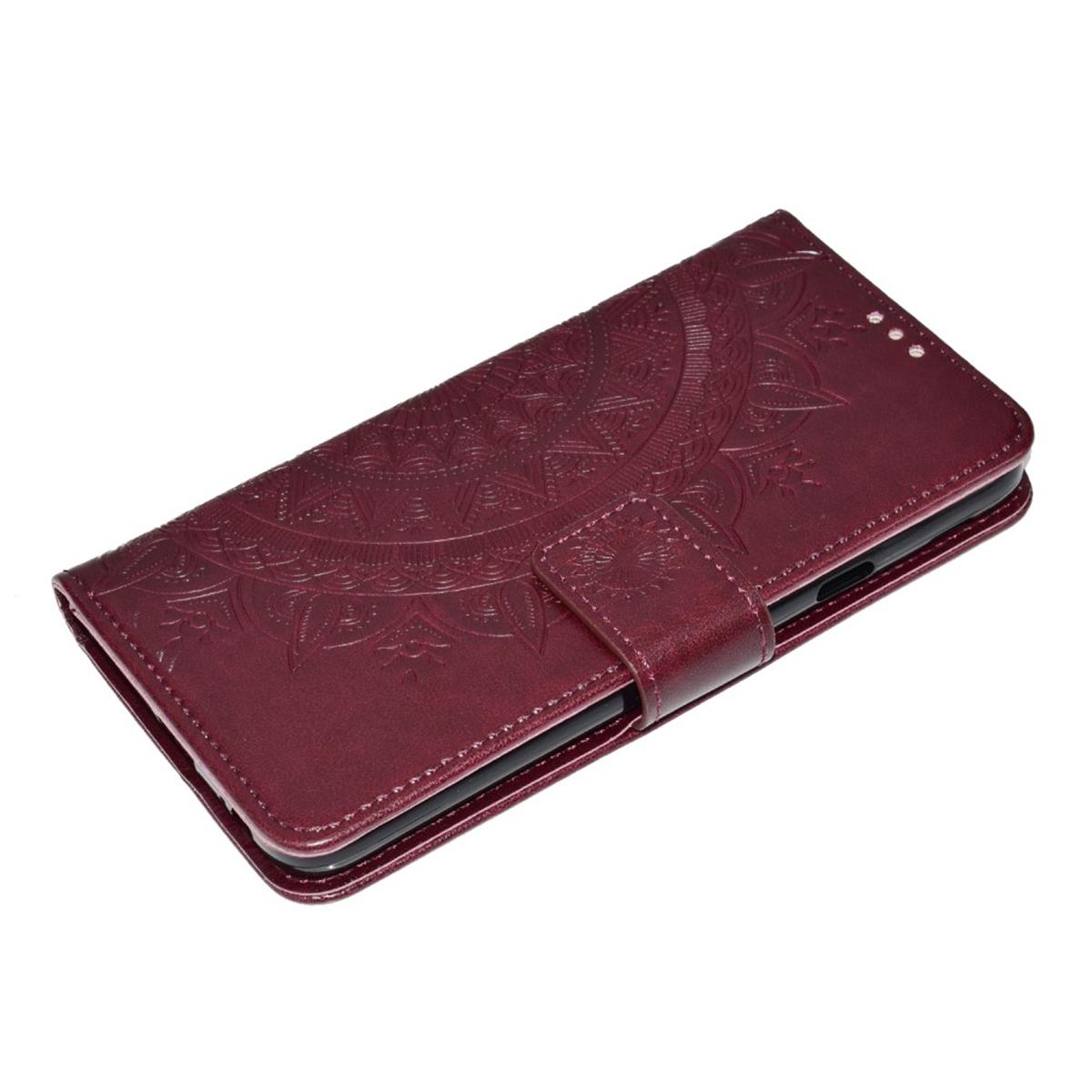 Hülle für Samsung Galaxy J4 2018 Handyhülle Flip Case Cover Tasche Mandala Braun