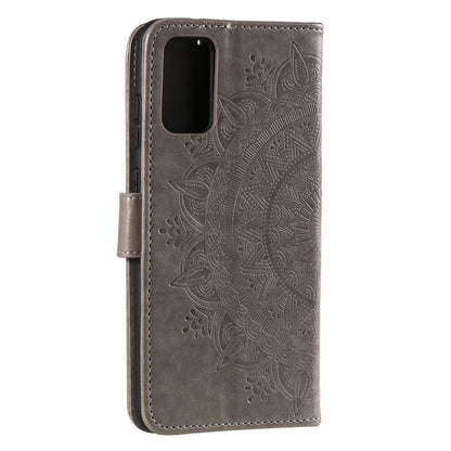 Hülle für Samsung Galaxy M13/M23 5G Handyhülle Flip Case Cover Etui Mandala Grau