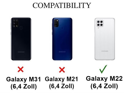 Hülle für Samsung Galaxy M22 Handyhülle Silikon Cover Case Bumper Etui klar