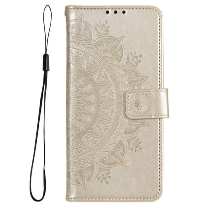 Hülle für Samsung Galaxy M33 5G Handyhülle Flip Case Cover Etui Mandala Gold