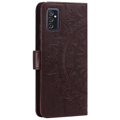 Hülle für Samsung Galaxy M52 5G Handyhülle Flip Case Cover Etui Mandala Braun