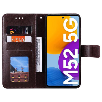 Hülle für Samsung Galaxy M52 5G Handyhülle Flip Case Cover Etui Mandala Braun