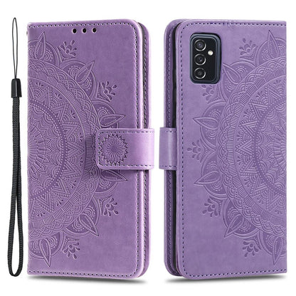 Hülle für Samsung Galaxy M52 5G Handyhülle Flip Case Cover Etui Mandala Lila