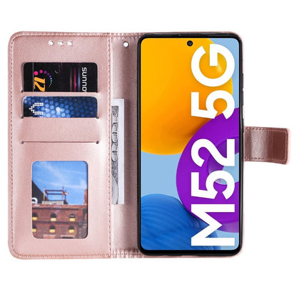 Hülle für Samsung Galaxy M52 5G Handyhülle Flip Case Cover Etui Mandala Rosegold