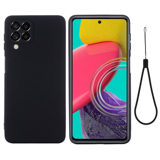 Hülle für Samsung Galaxy M53 5G Handy Silikon Case Cover Bumper Matt Schwarz