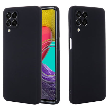 Hülle für Samsung Galaxy M53 5G Handy Silikon Case Cover Bumper Matt Schwarz